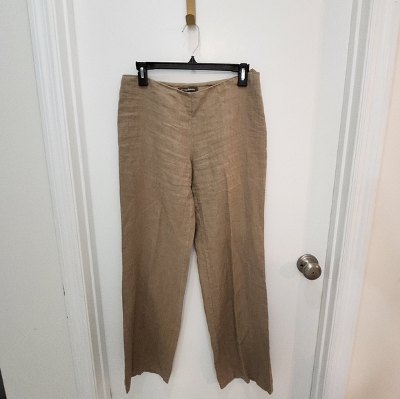 Tommy bahama  10p% linen tan pants euc coastal laggenloook pants beachy - Picture 1 of 8